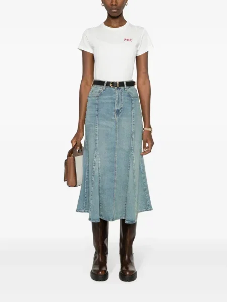 Tričko Polo Ralph Lauren s vysokým pasem s výšivkou bílé