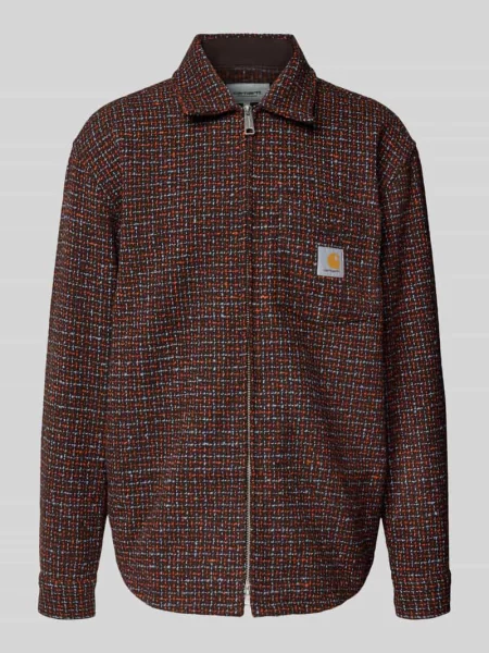 Carhartt WIP Bellamy Shirt Jac Mężczyźni Kurtki Carhartt WIP Burgundowy Size: L