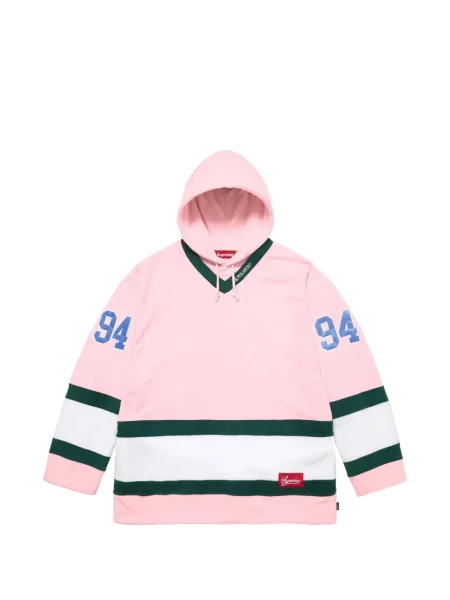 Суичър с качулка Supreme розово