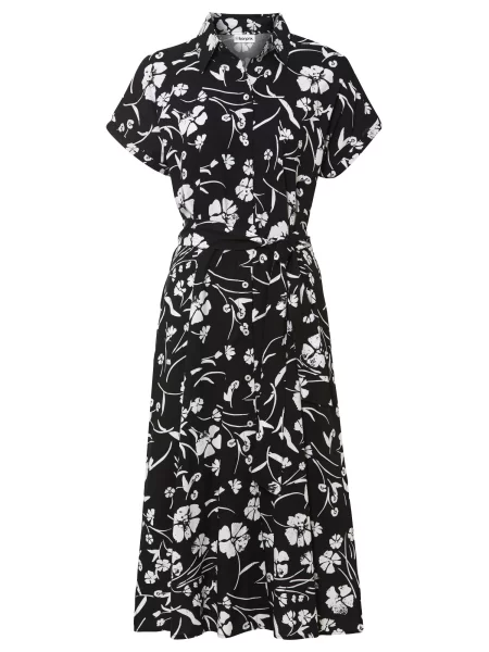 Bonprix Rochie tip bluză negru alb