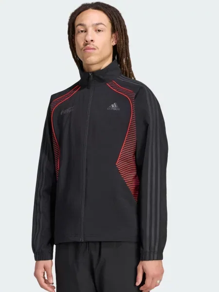 ADIDAS ORIGINALS Prehodna jakna Coca Cola Teamgeist temno siva / rdeča črna