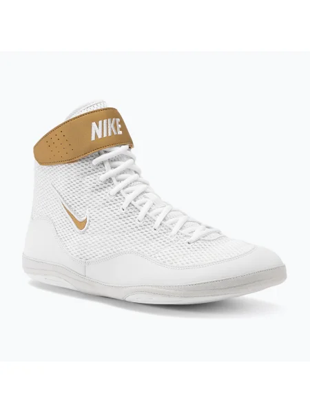 Мъжки обувки за борба Nike Inflict 3 white/metallic gold бяло