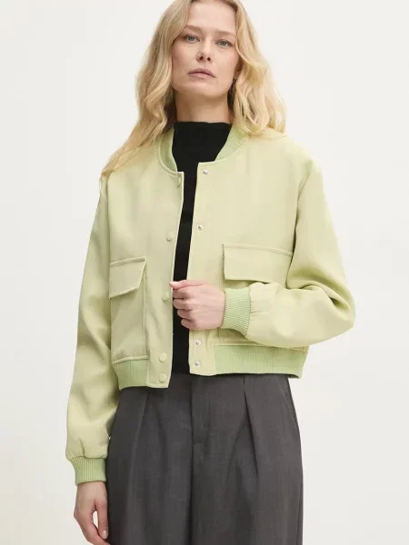 Яке бомбър Answear Lab преходен модел зелено