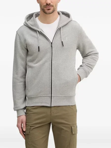 Hoodie Trussardi με κέντημα γκρι