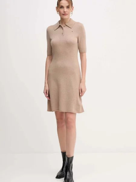 Tommy Hilfiger De lână rochie bej