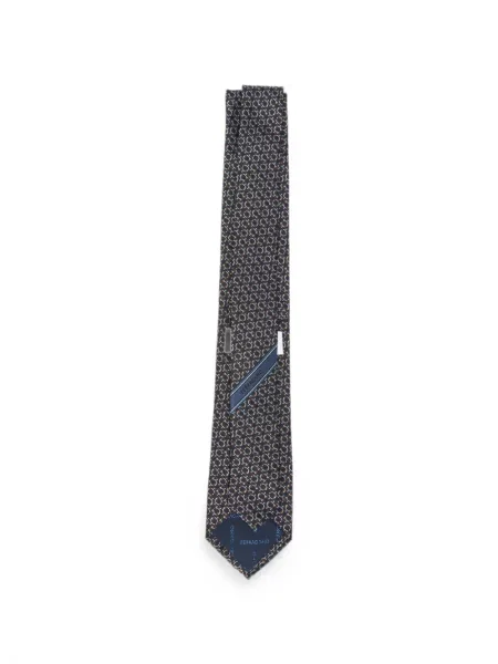 Cravată Ferragamo de mătase albastru