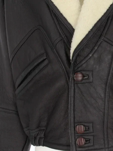 Kožený retro kabát A.n.g.e.l.o. Vintage Cult černý