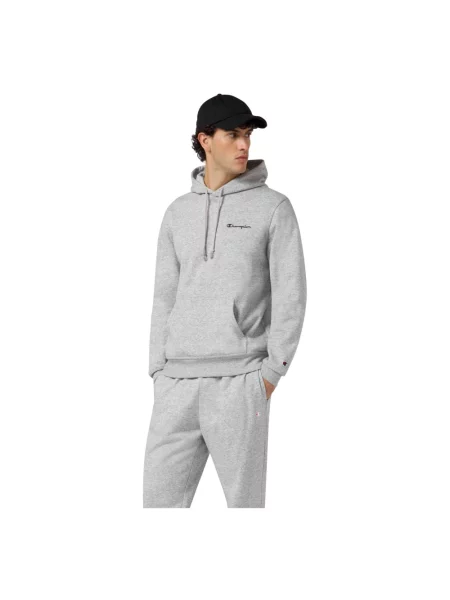 Bluza z kapturem Champion z kapturem z logo szara