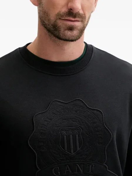 Hanorac crewneck Gant negru