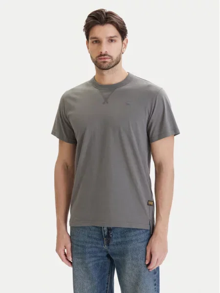 Тениска G-Star Raw с изчистен дизайн сиво