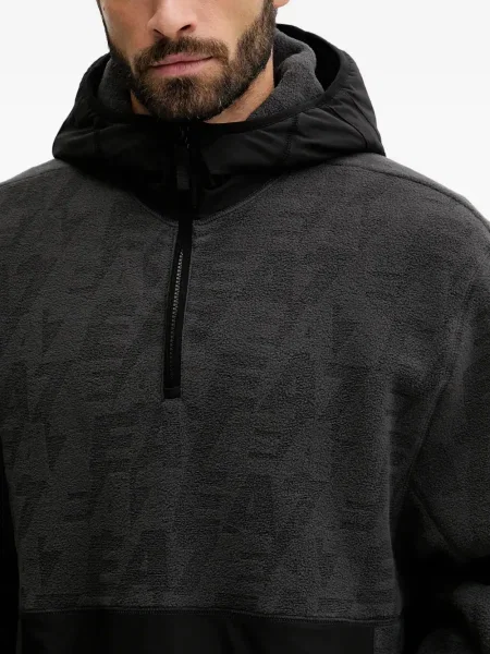 Hanorac cu glugă Ea7 Emporio Armani gri