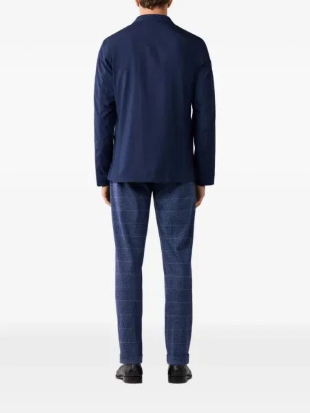 Sacou Hackett London cu guler de stand-up albastru