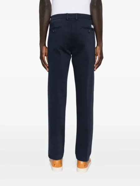 Pantaloni chino Manuel Ritz plisate din țesătură twill albastru