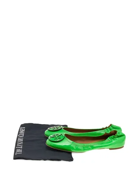 Balerini Tory Burch cu autograf verde