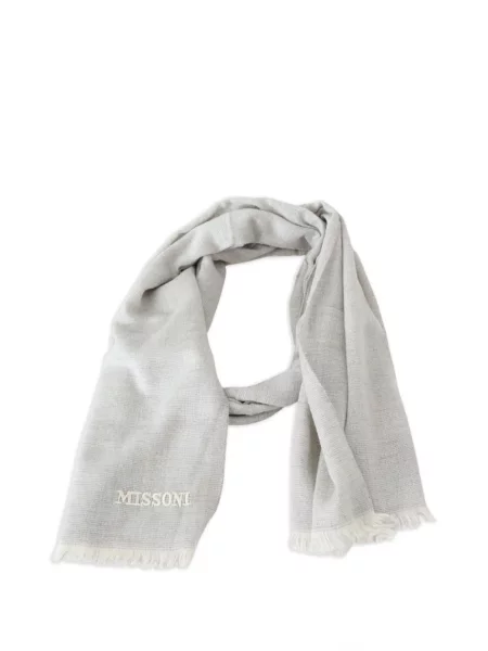 Fular Missoni cu broderie gri