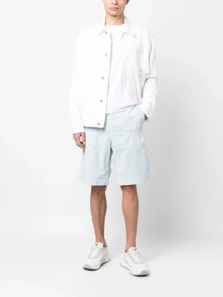 Siuvinėtos šortai Moschino mėlyna