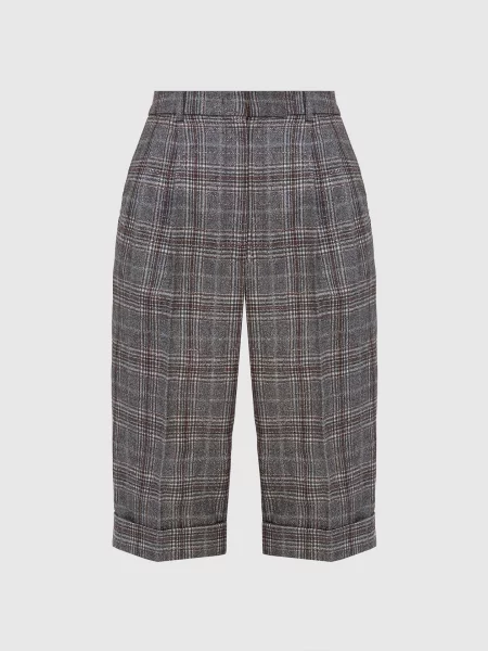 Бермуди з вовни в клітку Fabiana Filippi сірі