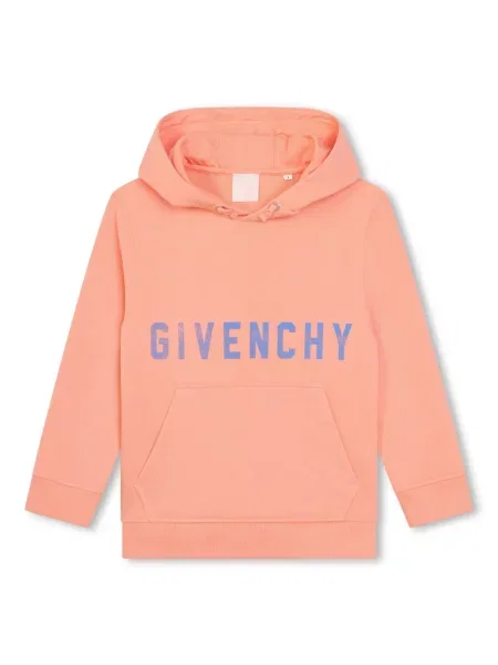 Bluza z kapturem dziecięca Givenchy pomarańczowa