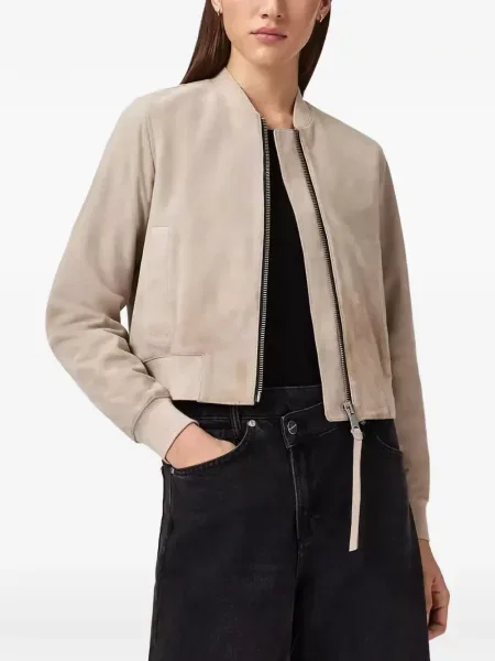 Geacă Allsaints din piele de căprioară
