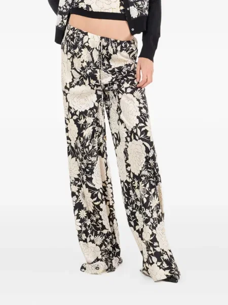 Pantaloni Roberto Cavalli cu model floral cu imagine