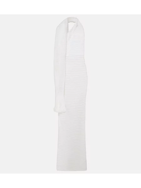 Rochie maxi Alaïa alb