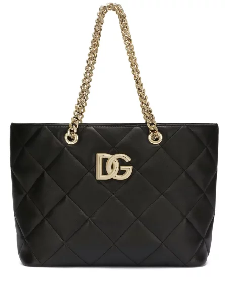 Geanta de piele Dolce & Gabbana din piele negru