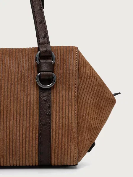 Gianni Chiarini torebka shopper zamszowa TERRY brązowa