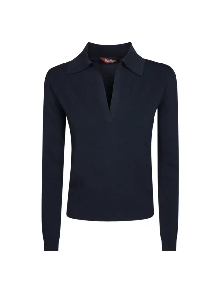 Koszulka polo Max Mara Studio niebieska