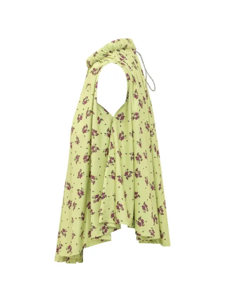 Top Coperni cu model floral cu imagine verde