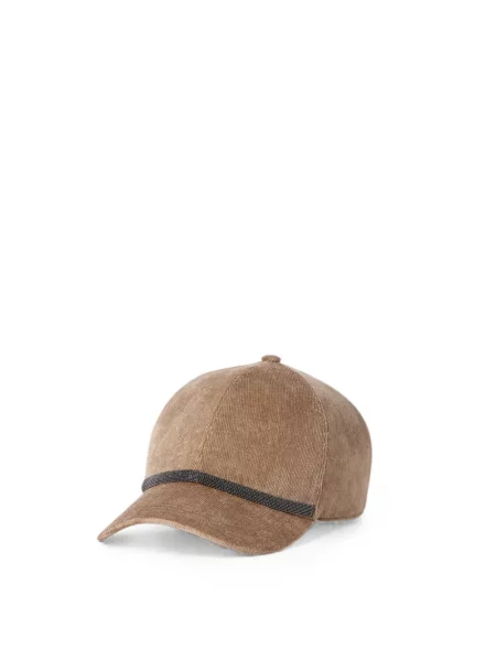 Șapcă Brunello Cucinelli de catifea cord