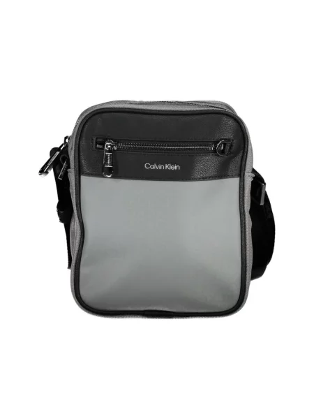 Lniana torba na ramię Calvin Klein w miejskim stylu czarna