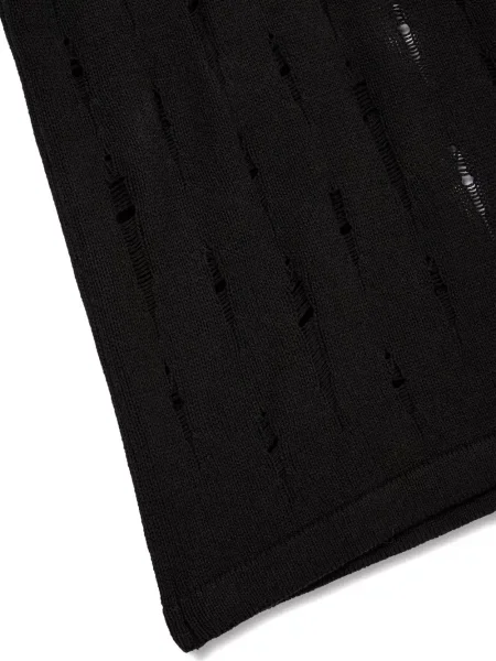 Rochie Tomboy fără mâneci zdrențuiți negru