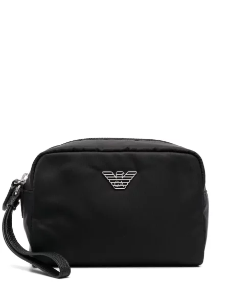 Geantă de mână Emporio Armani cu autograf negru