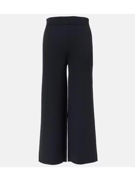 Pantaloni culottes Joseph cu talie înaltă negru