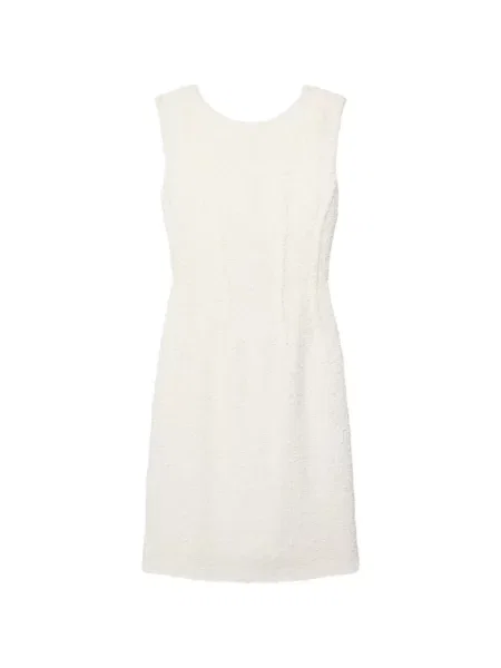 Rochie Another Tomorrow fără mâneci din tweed alb