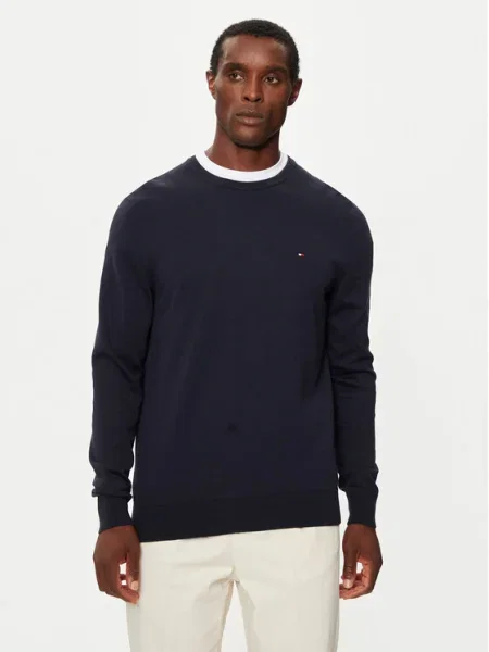 Kötött szvetter Tommy Hilfiger kék