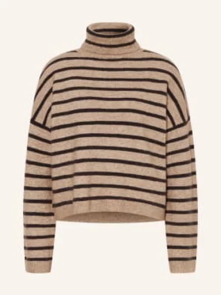Reiss Sweter Z Golfem Wynn Z Alpaką beige beżowy