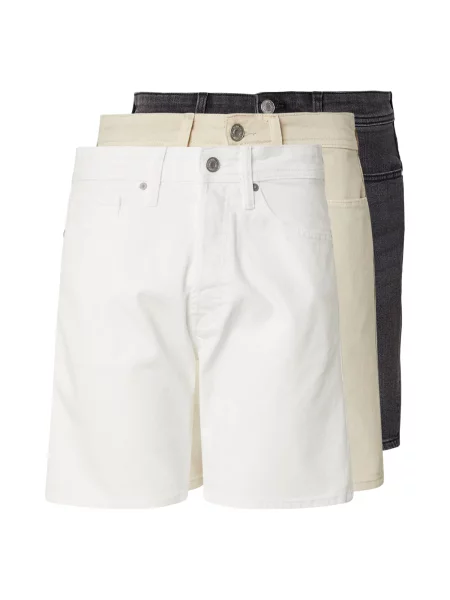 JACK & JONES Jeans JJIRICK JJORIGINAL bej / negru alb