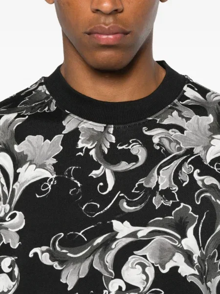 Hanorac Versace Jeans Couture cu imagine negru