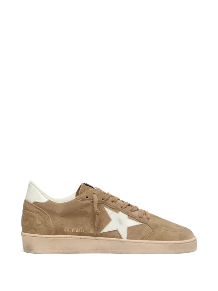 Sneakerși Golden Goose Ball Star din piele de căprioară alb
