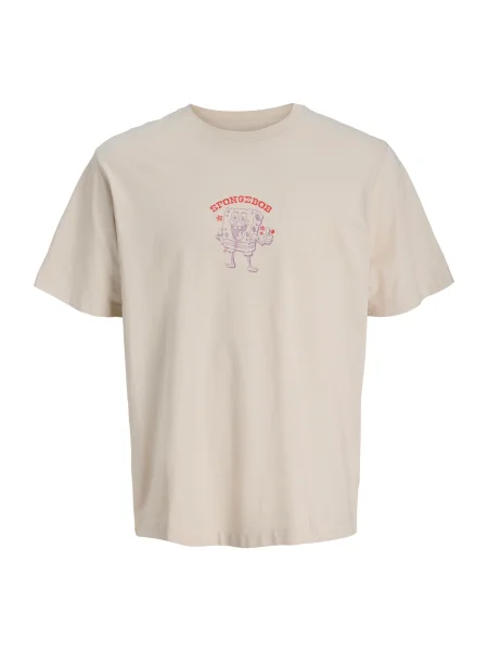 JACK & JONES Póló JJSPONGEBOB gitt / világoslila / kárminvörös