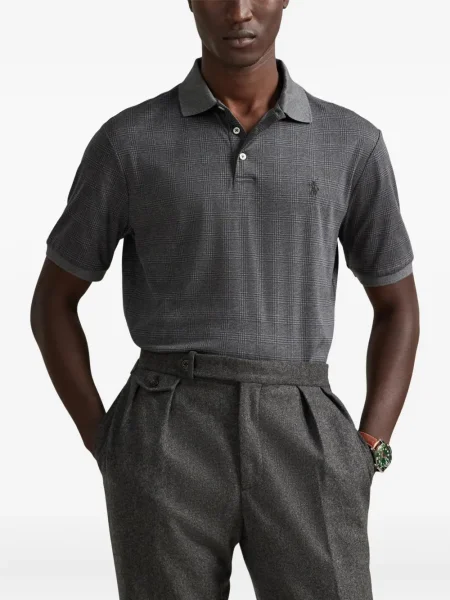 Dlouhá pruhovaná s límcem kšiltovka Polo Ralph Lauren modrá