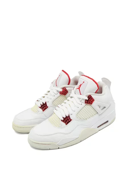 Δερμάτινα sneakers Jordan Air Jordan 4 με κορδόνια λευκό