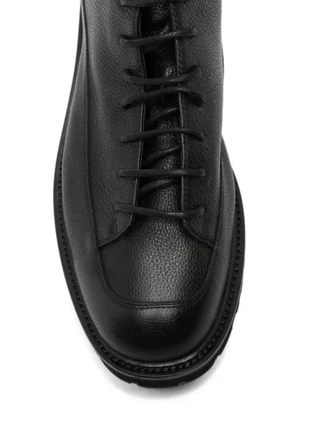 Кожени боти до глезена Common Projects с връзки черно