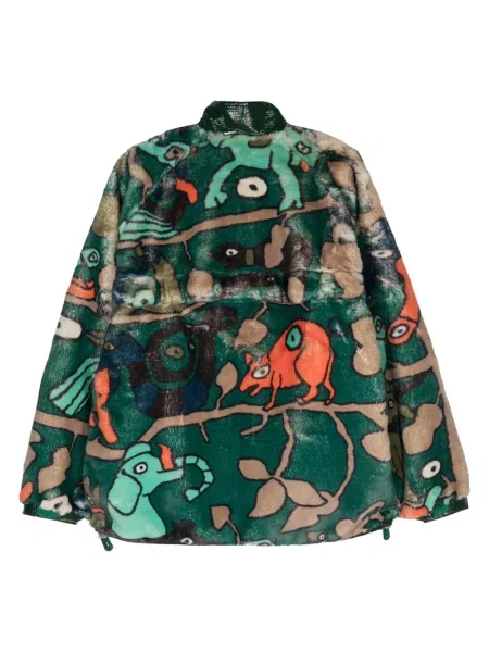 Raštuotas striukė Walter Van Beirendonck žalia