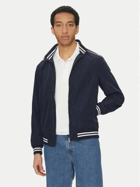 Guess Geacă bomber Bleumarin alb