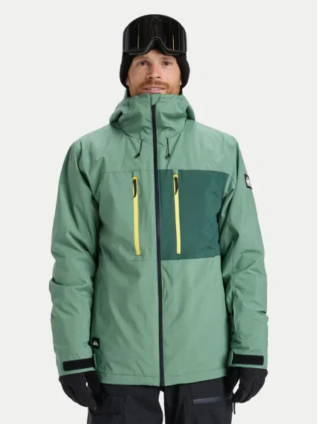 Quiksilver Geacă pentru snowboard Sycamore Solid Modern Fit verde