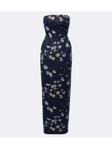 Rochie Emilia Wickstead cu model floral albastru