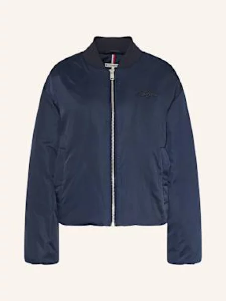 Pikowana kurtka Tommy Hilfiger granatowa