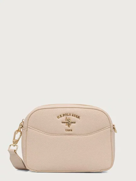 U.S. Polo Assn. geantă crossbody pentru femei cu imitație de piele Stanford bej